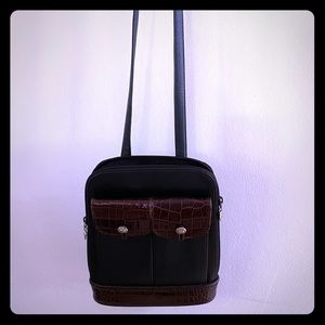 Vintage Black and Brown Leather Brighton Purse